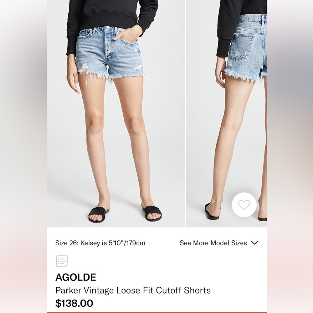 AGOLDE PARKER SHORTS